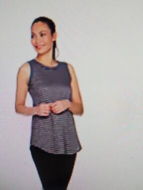 Logo Lounge  By LORI GOLDSTEIN FRENCH TERRY STRIWomen's Tank Top